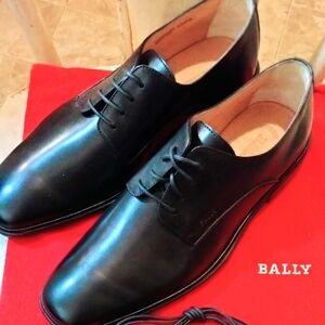 Bally Cabriel Plain Toe Calf Leather Oxfords In Black